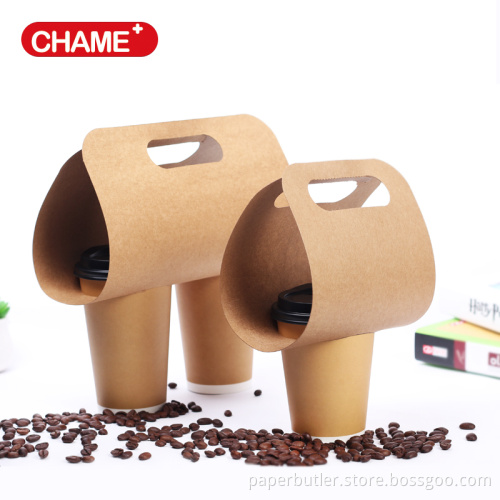 Pack coffee drink disposable coffee paper cup carrier for hot drink